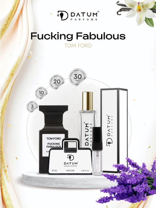 Uniseks atir Datum Parfume Fucking Fabulous probnik, teri, vanil va tonka bilan - 