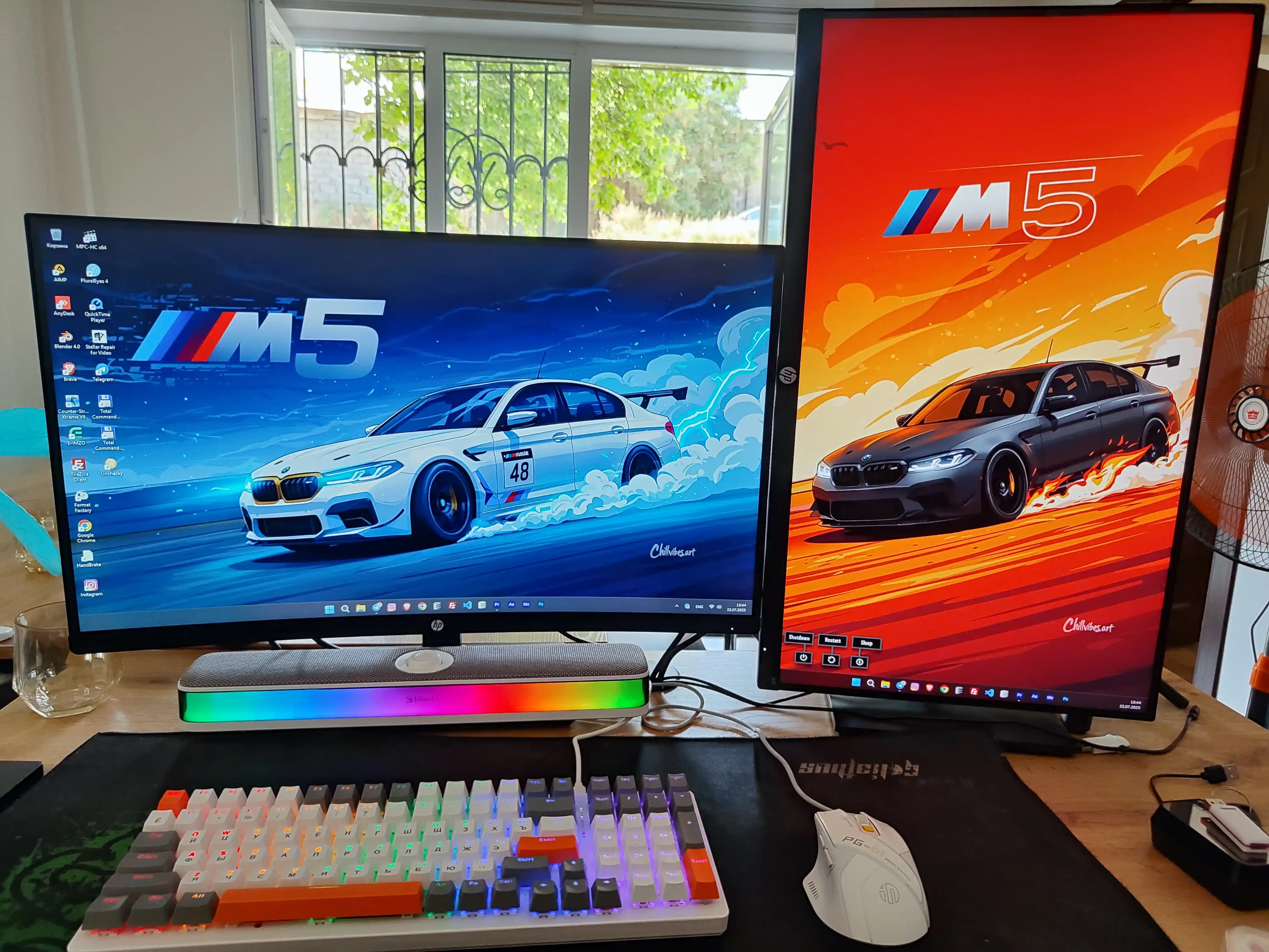 Simsiz blutuz kalonka Bloody S10 RGB 10 Vt, oq rang