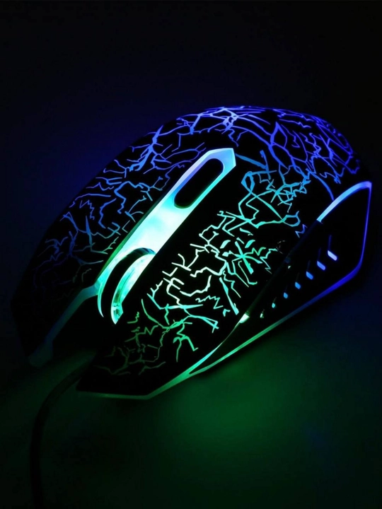 Проводная мышь для игр и офиса, со светодиодной RGB-подсветкой, 3200 точек на дюйм