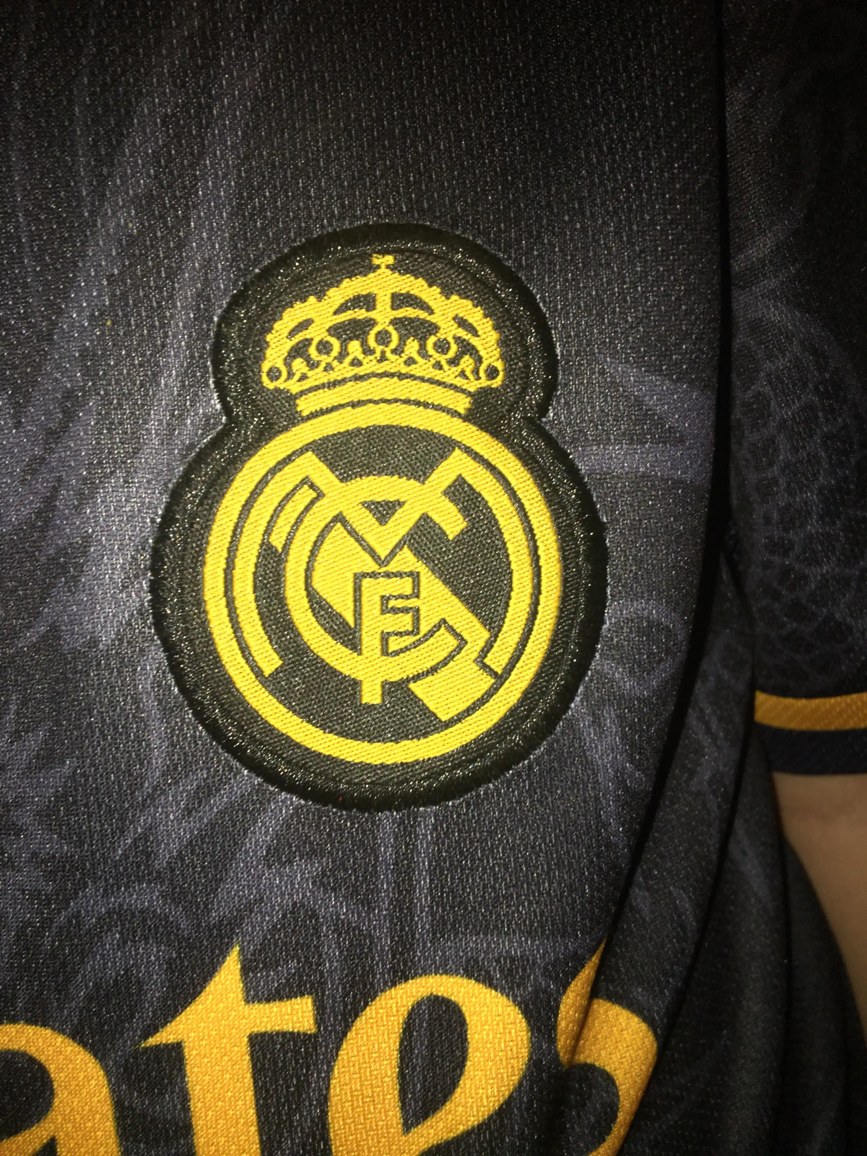 Bolalar futbol formasi Real Madrid Bellingham 5, futbolka va shortik, oq va qora
