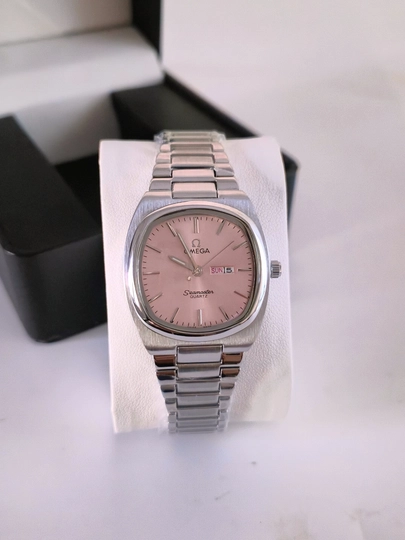 Мужские часы OMEGA классический вид, в подарочной коробке — STATUSS-ОМЕГА1-КОНФЕТН