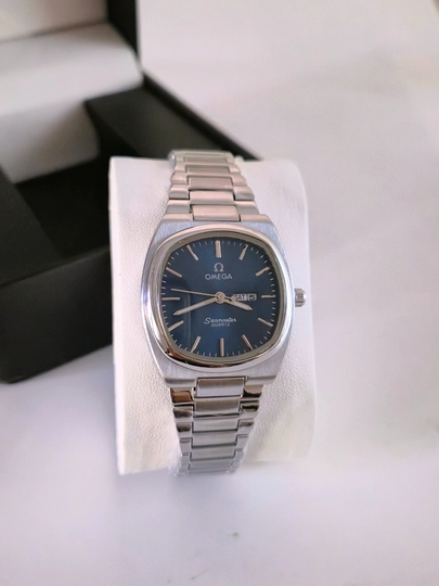 Мужские часы OMEGA классический вид, в подарочной коробке — STATUSS-ОМЕГА1-ТЕМНСИН