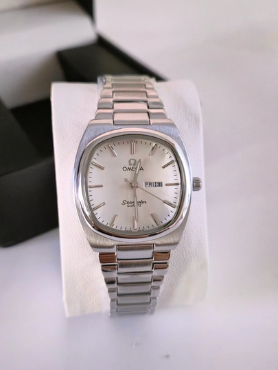 Мужские часы OMEGA классический вид, в подарочной коробке — STATUSS-ОМЕГА1-БЕЛЫЙ
