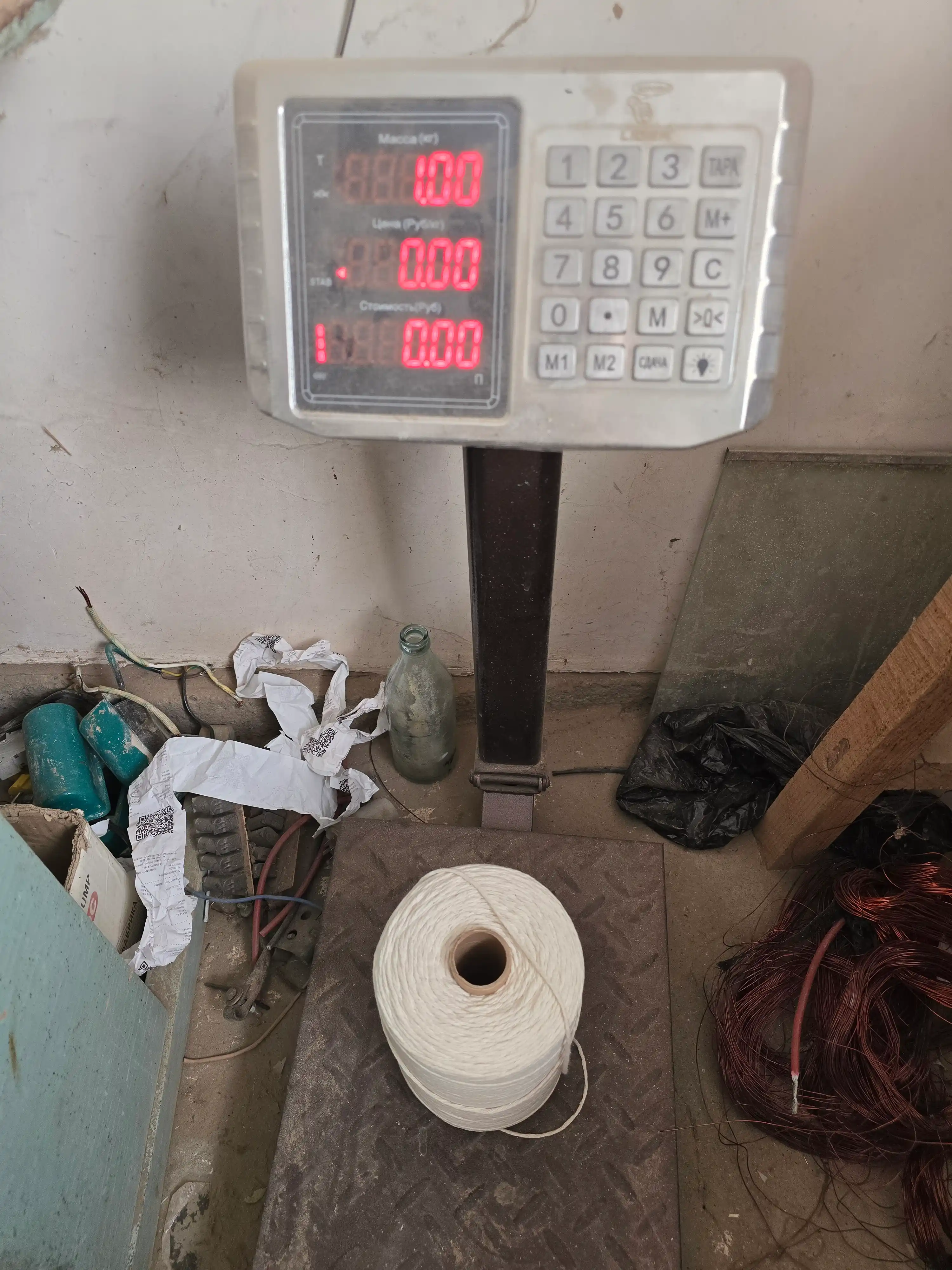 Хлопковый шнур 2 мм , 1000 метров , для макраме, вязания, кулинарии