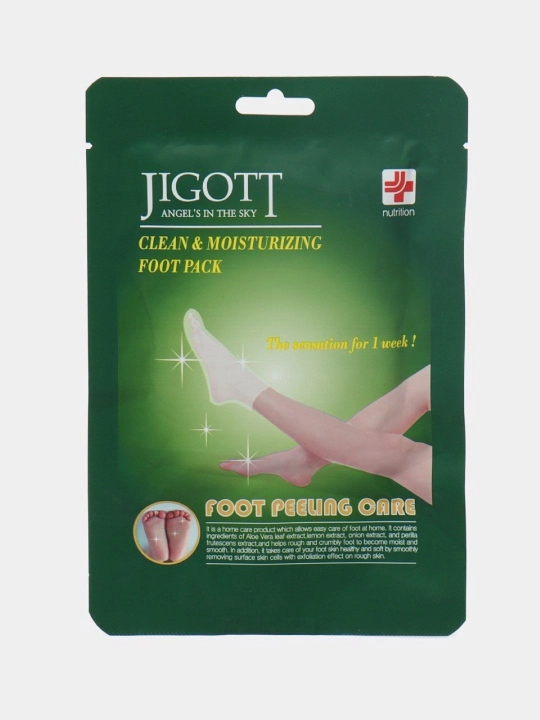 Piling-paypoqlar oyoqlar uchun Jigott Clean & Moisturizing Foot Pack, 15 g * 2  - 