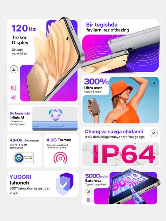 Смартфон Infinix Smart 10, 4+4 / 128 ГБ