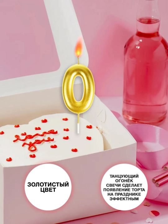 Свечи-цифры на четыре, набор свечей от 0 до 9, украшение на день рождения