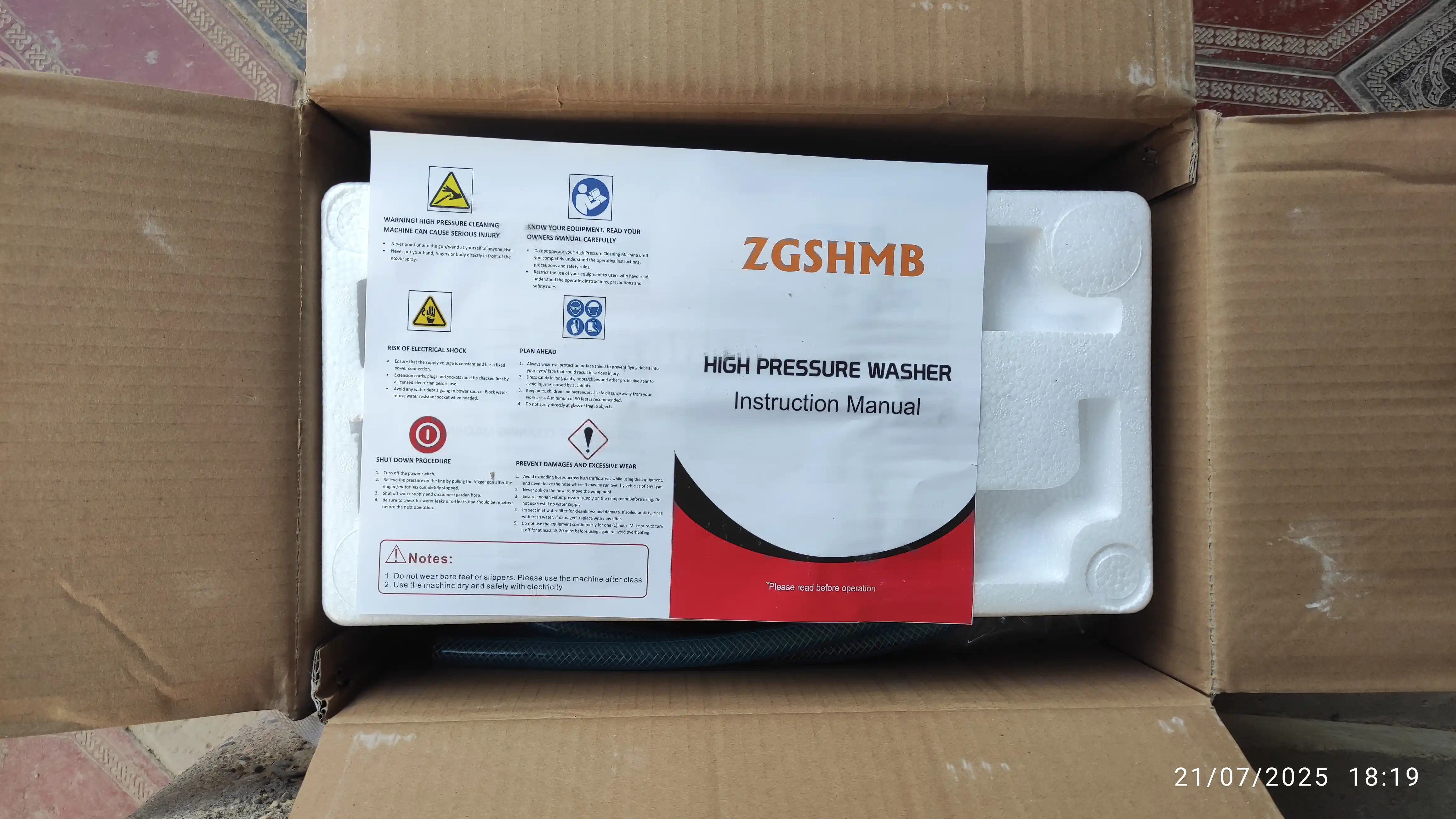 Yuqori bosimli moyka M5/Z-M8, 130 bar, shlang uzunligi 8 m