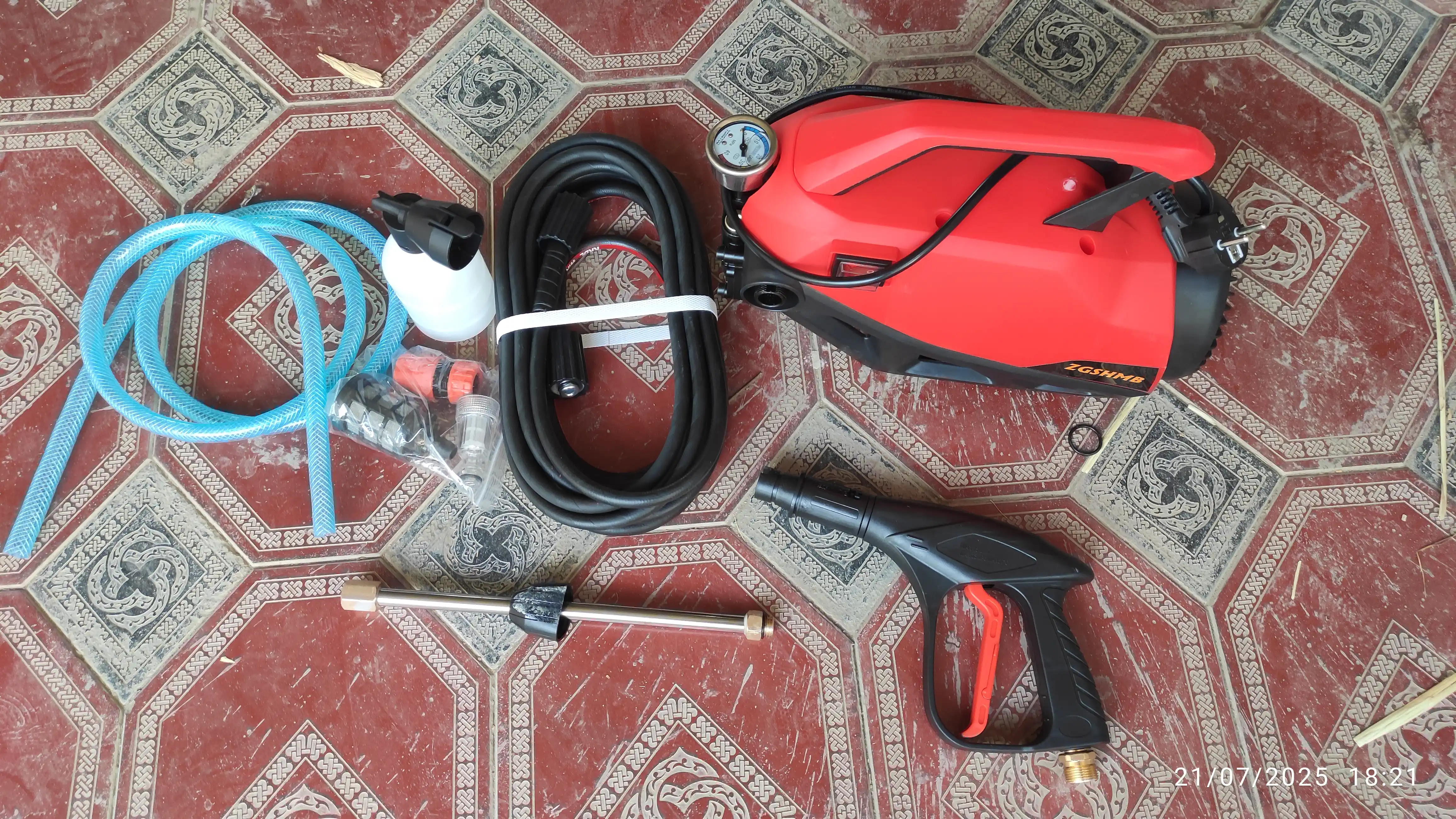 Yuqori bosimli moyka M5/Z-M8, 130 bar, shlang uzunligi 8 m