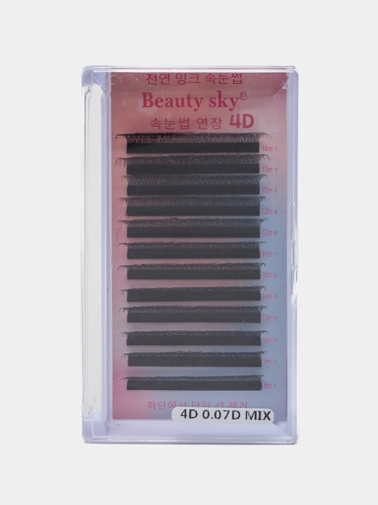 Kiprik ekish uchun, Beauty Sky, soxta kipriklar, narashka, 3D, 4D, 5D, 6D/ 8-14 mm