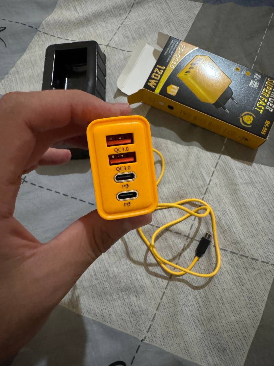 Устройство быстрой зарядки 120W Turbo, с кабелем USB Type-C, для iPhone, Samsung, Xiaomi