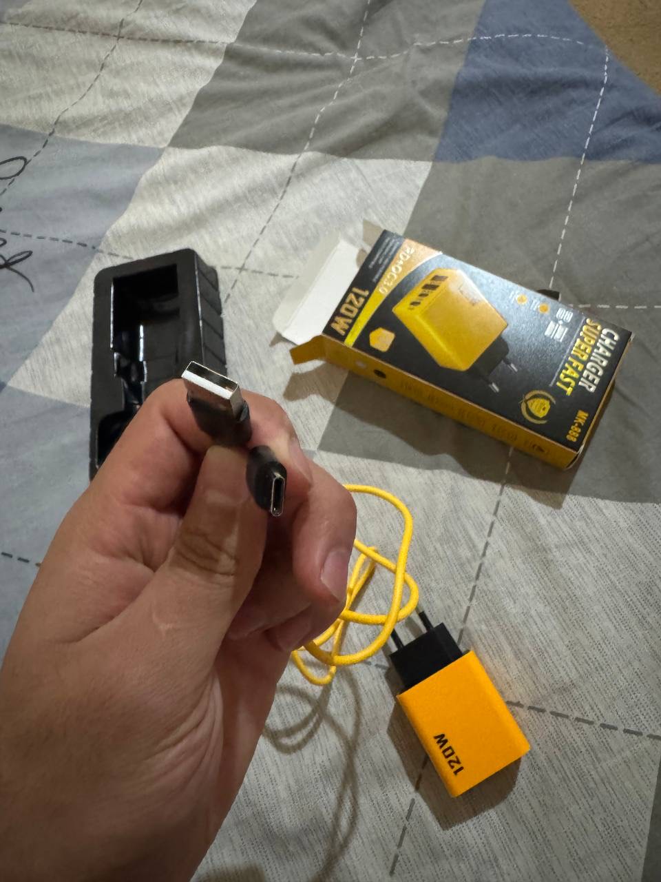 Устройство быстрой зарядки 120W Turbo, с кабелем USB Type-C, для iPhone, Samsung, Xiaomi