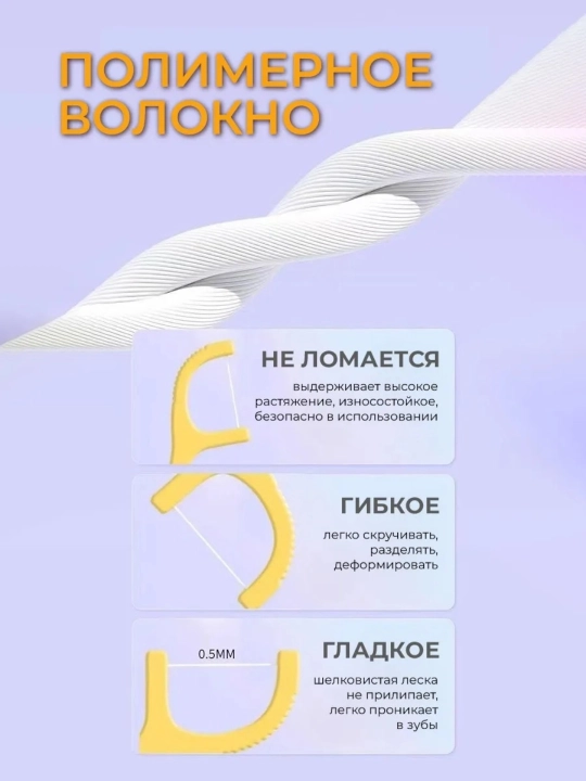 Tish ipi va tish kovlagich ( zubochistka ) flosser myata apelsin uzum qulupnay ta'mli