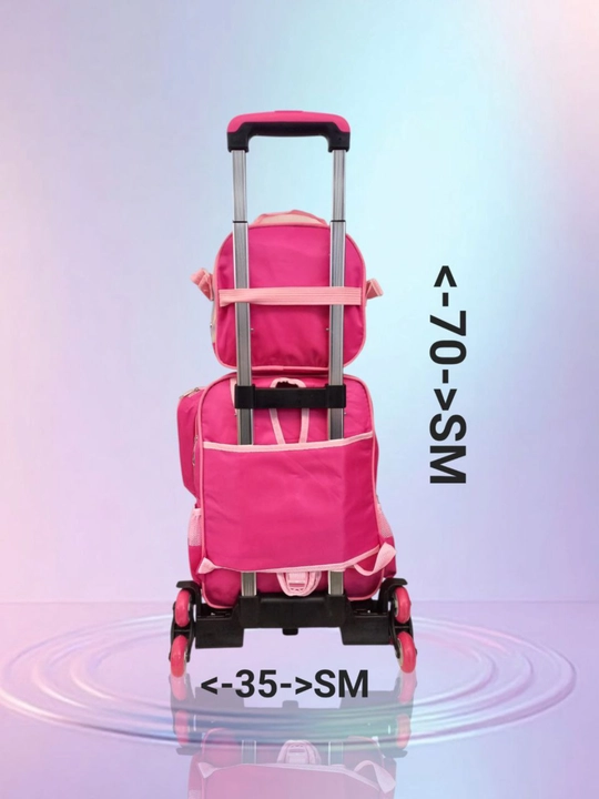 G'ildirakli qizlar va bolalar uchun maktab aravali ryukzaklar va sumkalar, komplekt