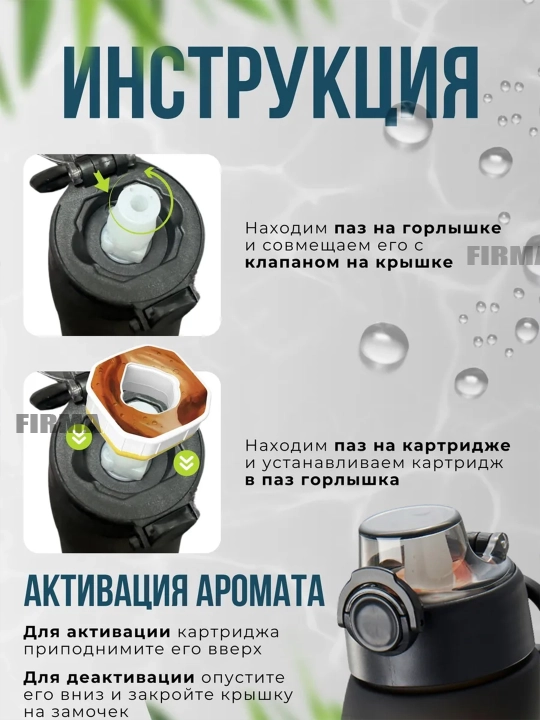 Ароматическая насадка картридж для бутылки, со вкусом