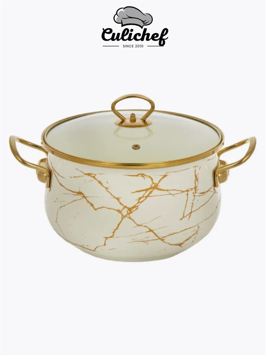 Emal qilingan sho'rva kostryulka, 18*11.5 sm - 2.0 litr, 28*17 sm - 8.0 litr