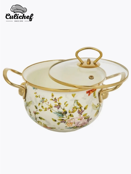 Emal qilingan sho'rva kostryulka, 18*11.5 sm - 2.0 litr, 28*17 sm - 8.0 litr