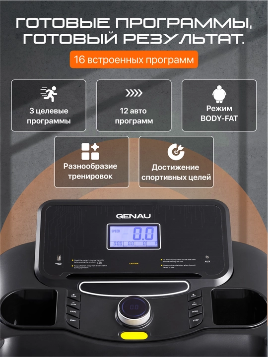 Беговая дорожка Genau Everest D1000S, максимальный вес 140 кг, *RT2-05A