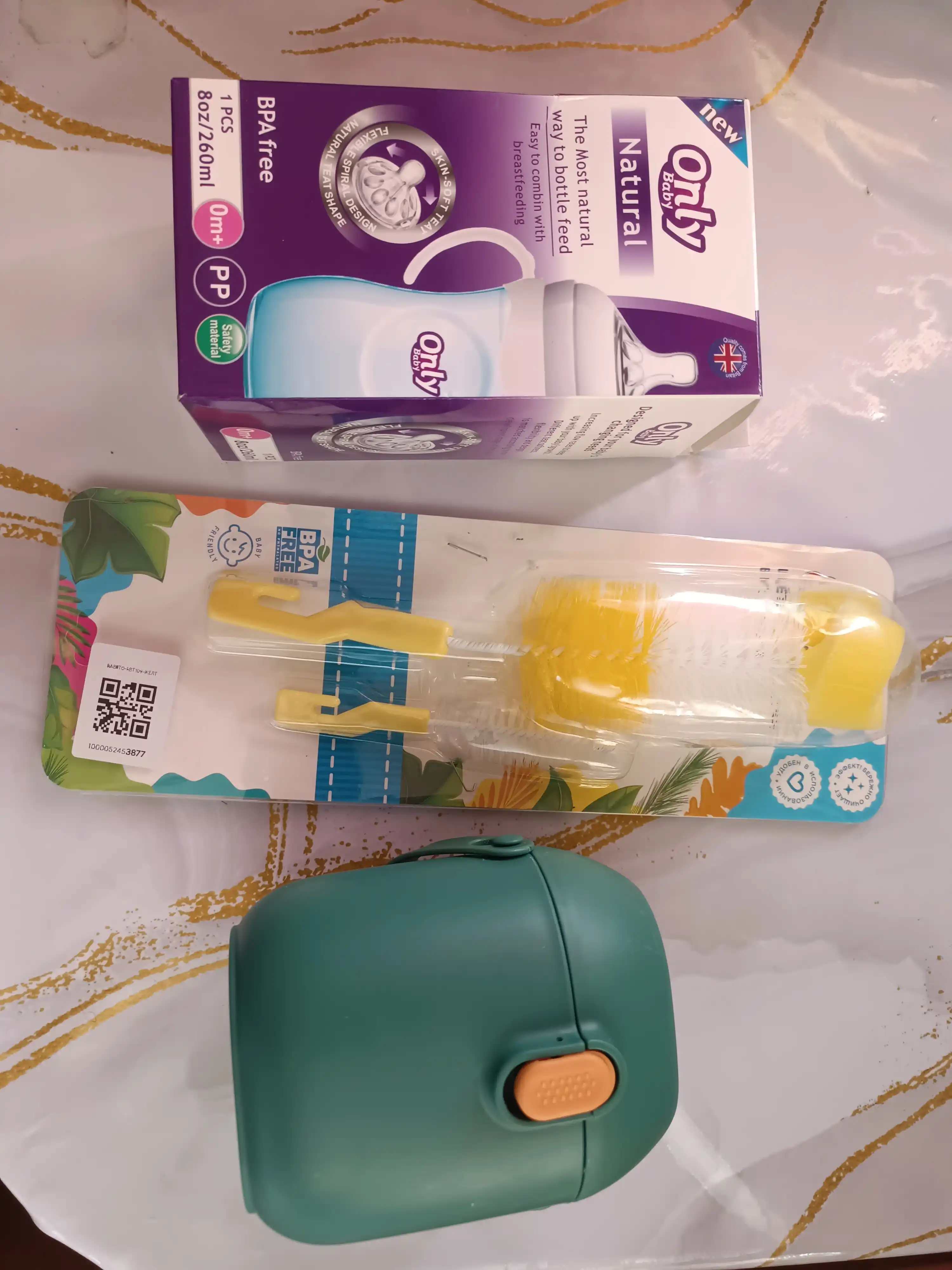 Детская бутылочка с ручками для кормления и воды Only Baby, 125 мл, 260 мл, 330 мл
