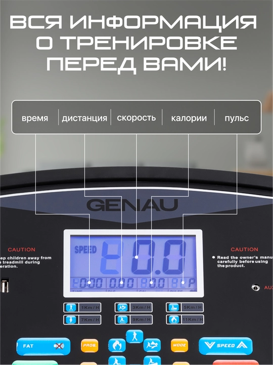 Беговая дорожка Genau TR50, электродвигатель Schlumdenger, вес 120 кг, RT2-10A