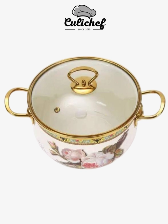 Emal qilingan sho'rva kostryulka, 18*11.5 sm - 2.0 litr, 28*17 sm - 8.0 litr