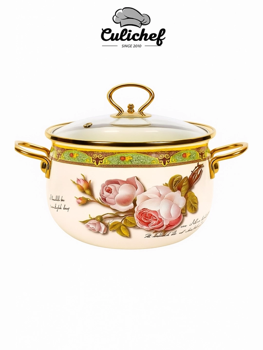 Emal qilingan sho'rva kostryulka, 18*11.5 sm - 2.0 litr, 28*17 sm - 8.0 litr