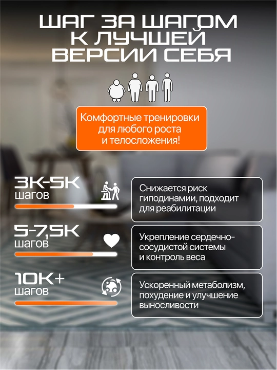 Беговая дорожка GENAU UX10 компактная, вес пользователя до 100 кг, *RT2-13A