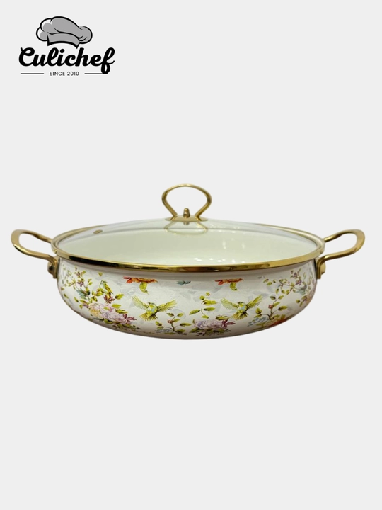 Emal qilingan sho'rva kostryulka, 18*11.5 sm - 2.0 litr, 28*17 sm - 8.0 litr