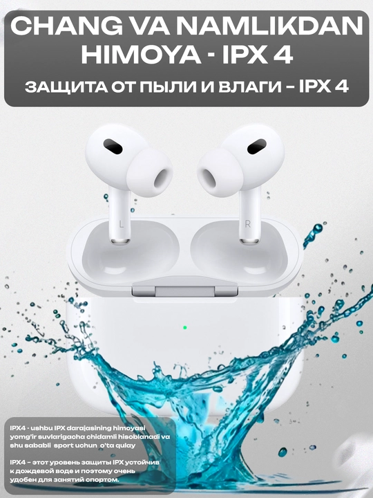 Simsiz quloqchinlar Pods Pro 2, Android va IOS uchun, 5.3 versiya so'nggi avlod bluetooth