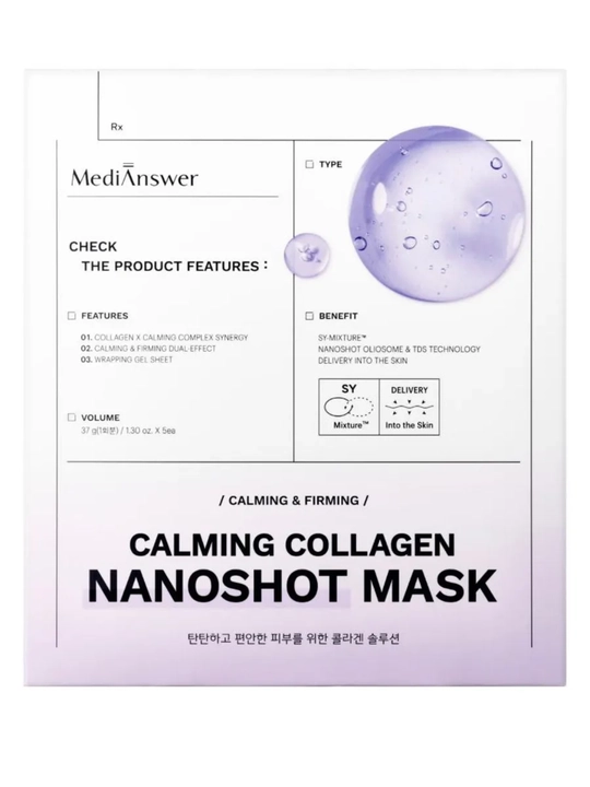 Barcha teri turlari uchun bir martalik mato niqobi, MEDIANSWER CALMING COLLAGEN