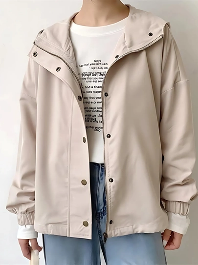 Женская ветровка короткая, куртка легкая, универсальный размер 42-48 - EllyFashion