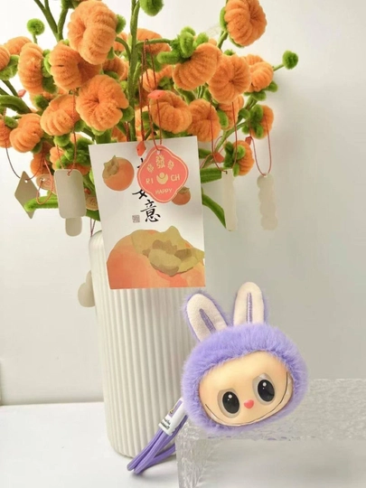 Игрушка голова Labubu на шнурке поет и светиться — FANTOY-LABUGOL-СИРЕН