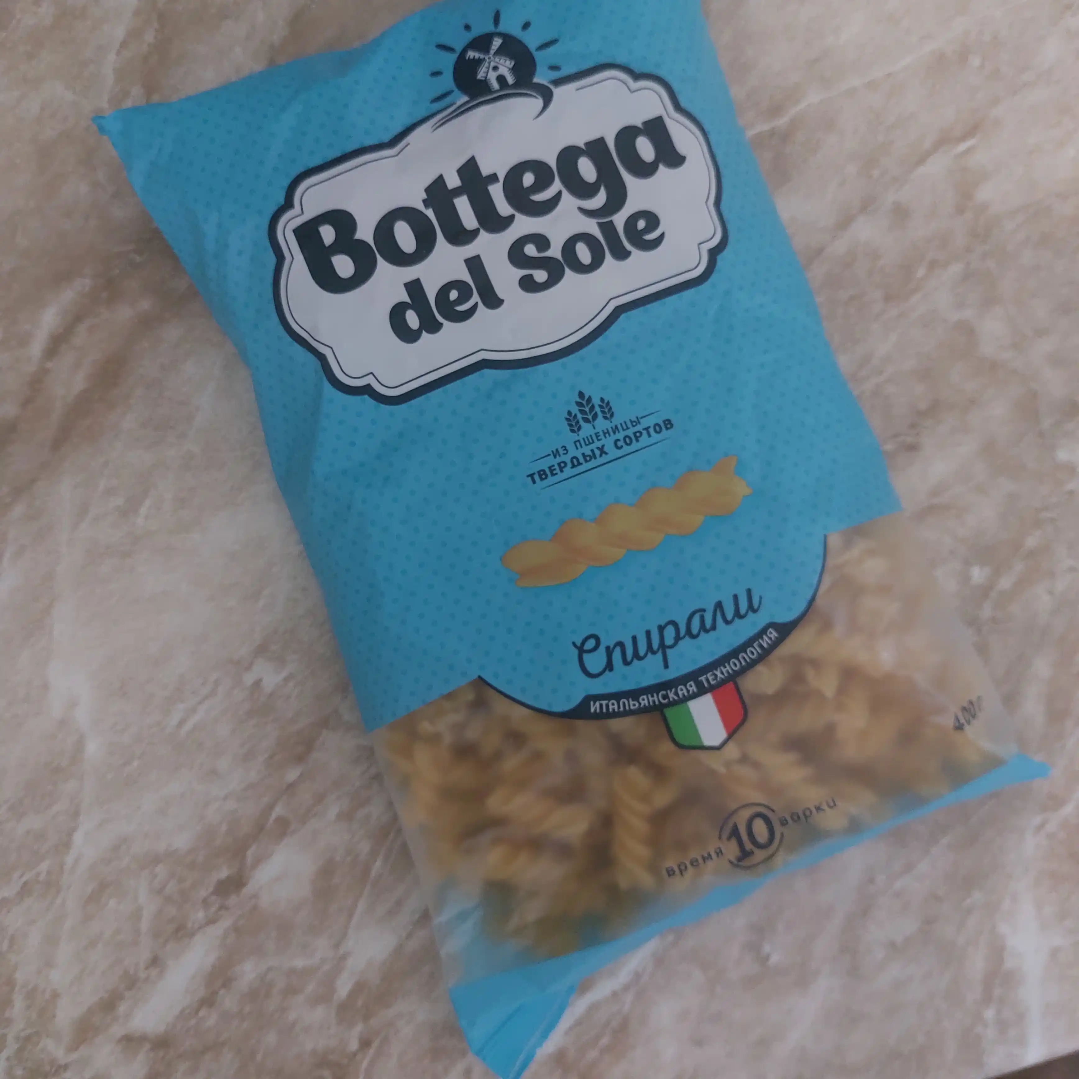 Makaron mahsulotlari Bottega del Sole, spirallar, 400 g