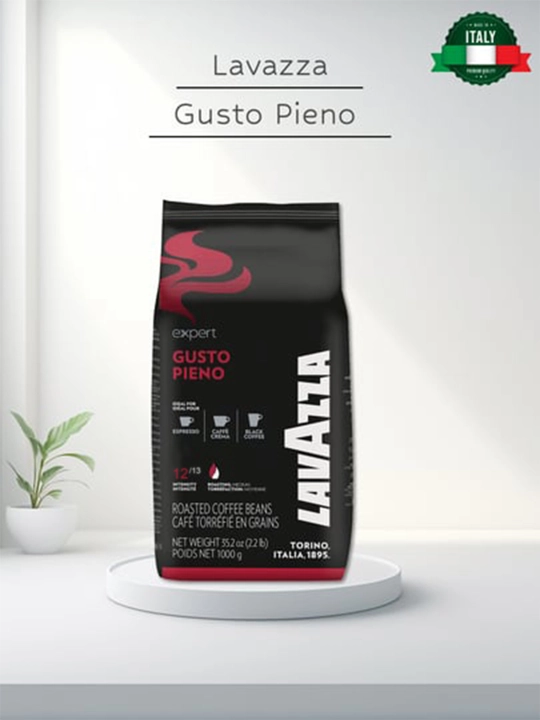 Кофе жареный в зернах Lavazza Gusto Pieno, 1 кг - 