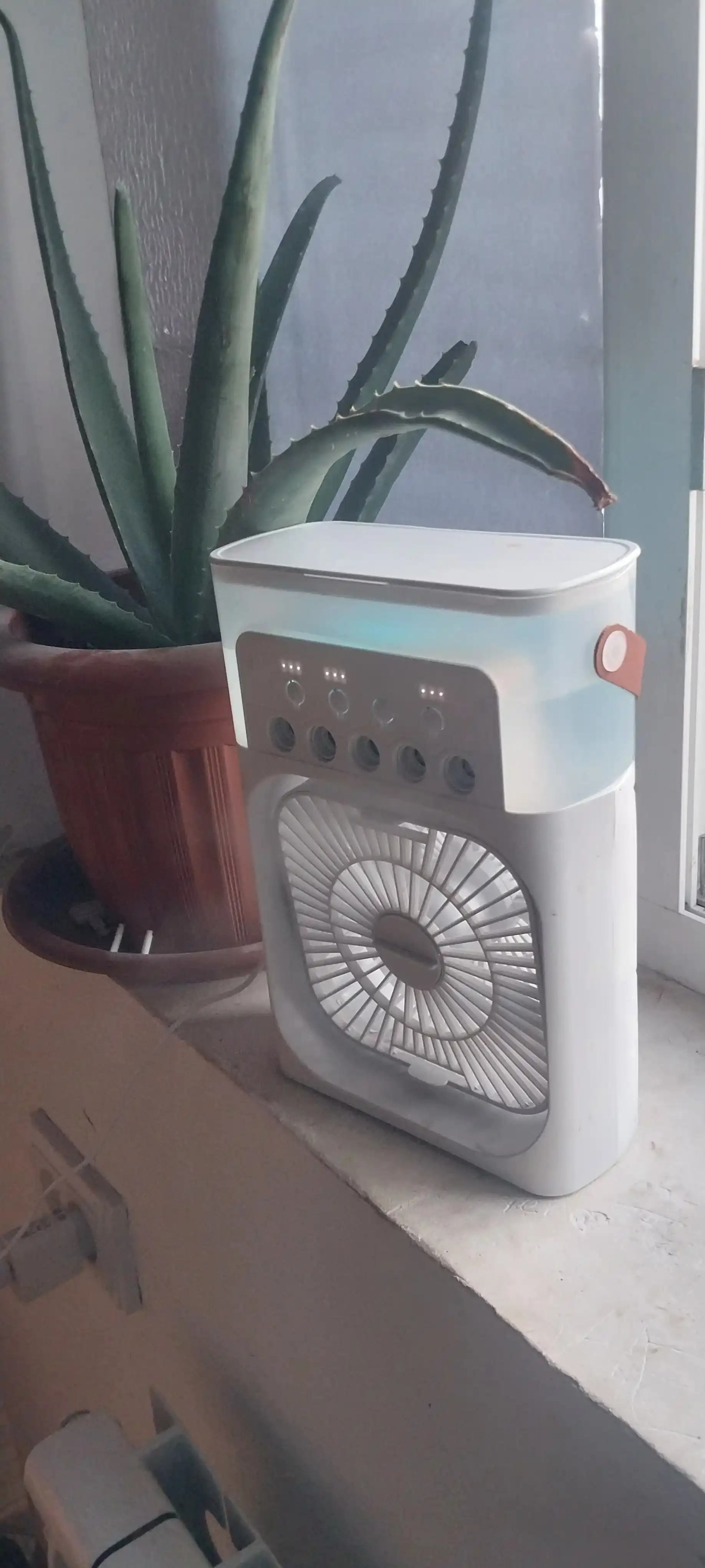 Portativ mini konditsioner, namlagich, mini ventilyator, 3 tasi 1 da