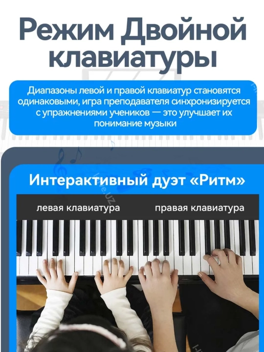Portativ buklangan raqamli pianino (PJ88C) Qora