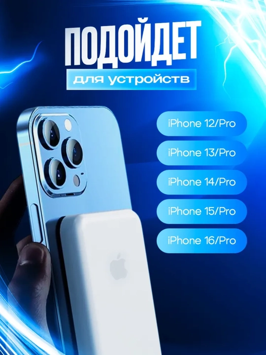 IPhone telefoni uchun 5000 mAh MagSafe tez simsiz zaryadlovchi magnit quvvat banki