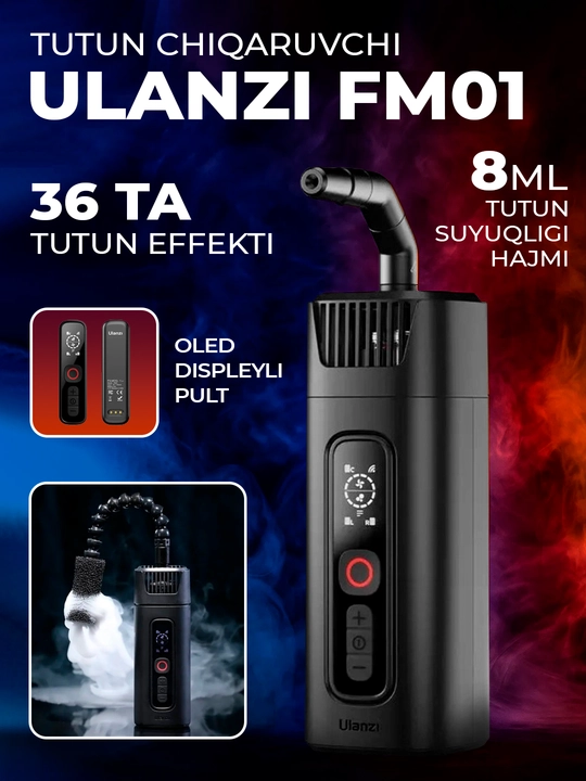 Tutun chiqaruvchi Ulanzi FM01 Filmog Ace Portativ Tuman Generatori, Video va Fotoeffektlar - 