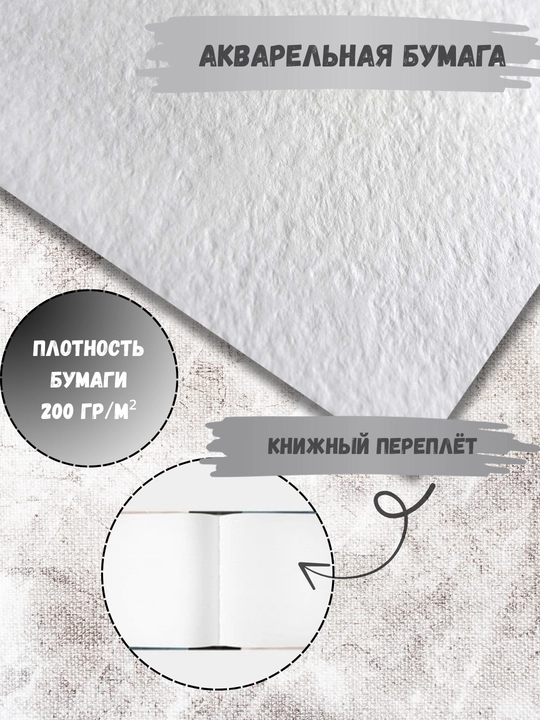 Скетчбуки / Sketchbook 200 г, твёрдая обложка, для творчества, рисования, графики и эскизов