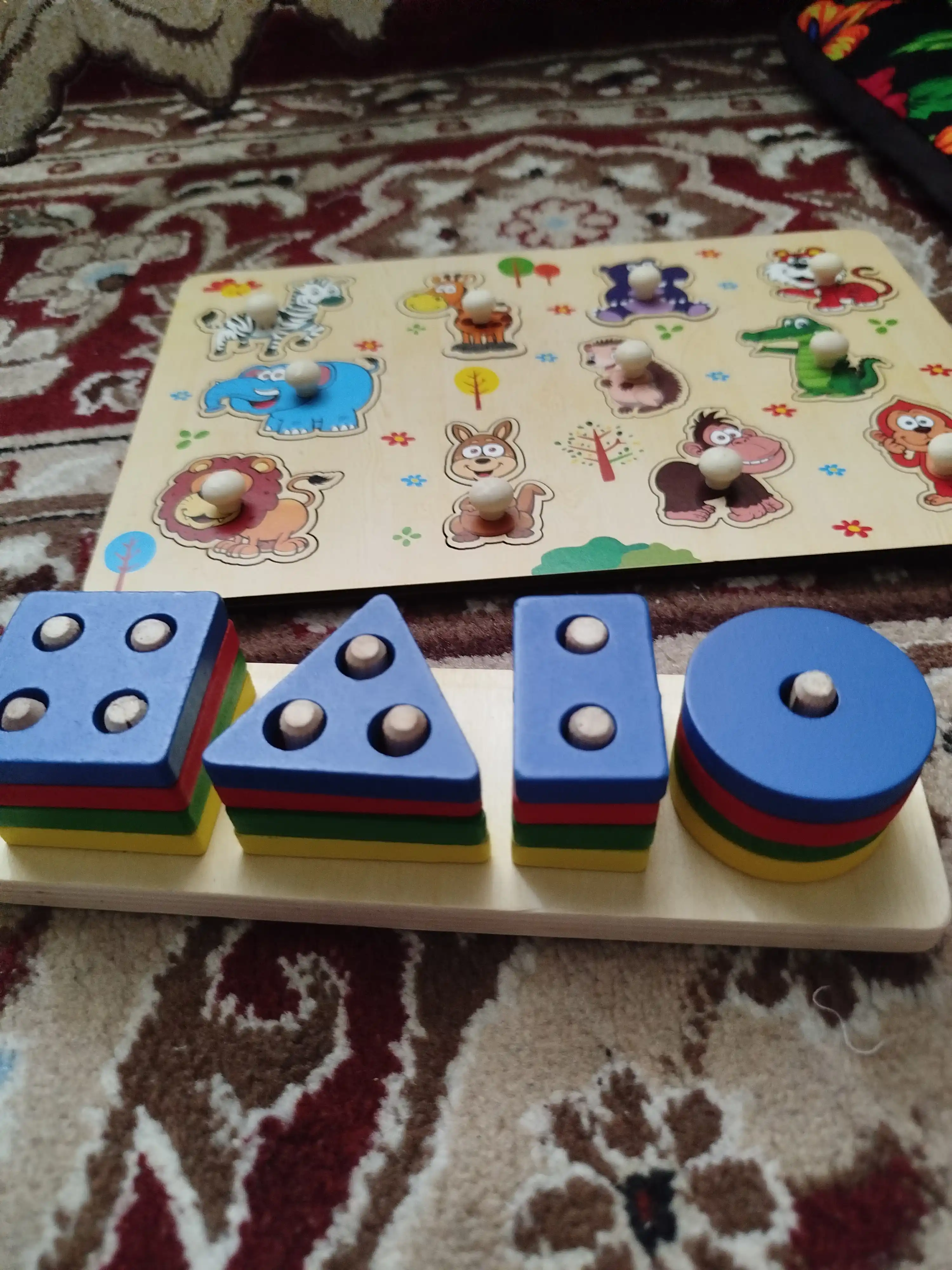 Yog'och o'quv o'yinchoq, jumboq, bolalar uchun, sorter, montessori, piramidalar