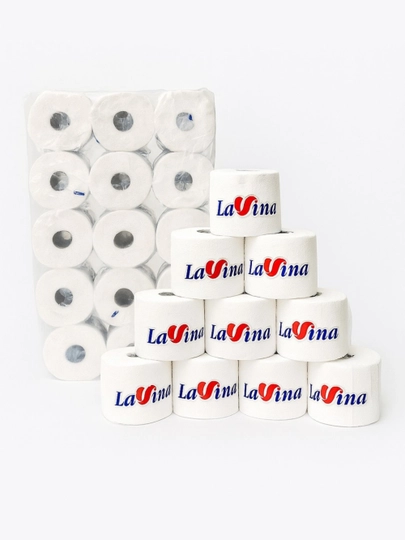 Туалетная бумага lavina 30 рулонов — чистый, экономный 100% целлюлоза — BUMAGA-30