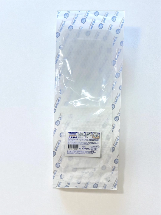 Пластырь-повязка, 10 × 30 см, дышащий, на нетканой основе