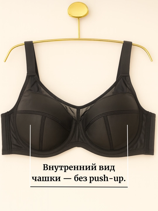 Бюстгальтер для большой груди, тонкий поролон, чашка Д