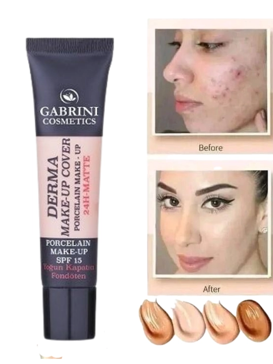 Matlovchi tonal kremi Gabrini Derma, makiyaj ostiga, SPF 15