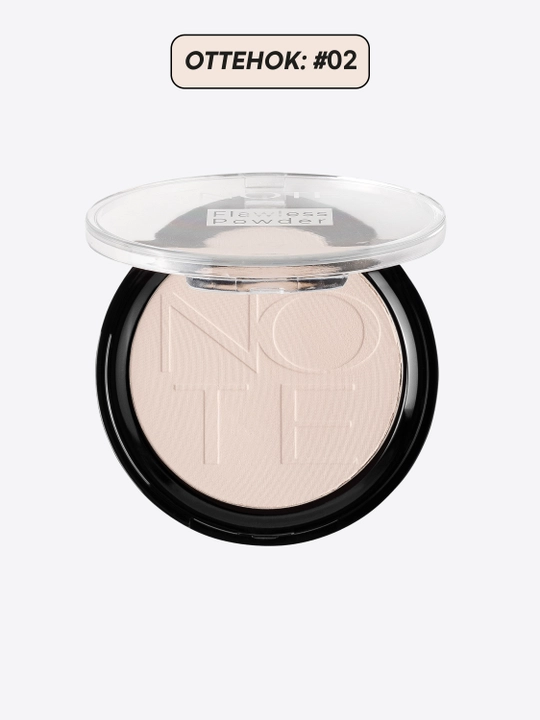 NOTE Flawless Powder matlashtiruvchi yuz upasi 10 g, makiyajni fiksatsiya, 01-03