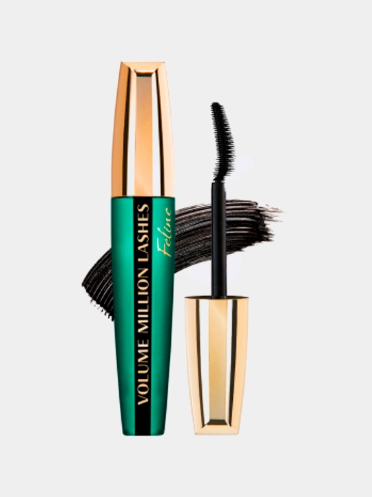 Kirpiklar uchun tush L'Oreal Volume Million Lashes Feline Noir, ton Ekstra-qora