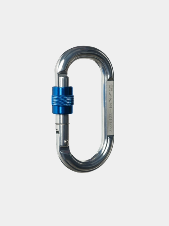 Карабин овал алюминиевый с муфтой (keylock)