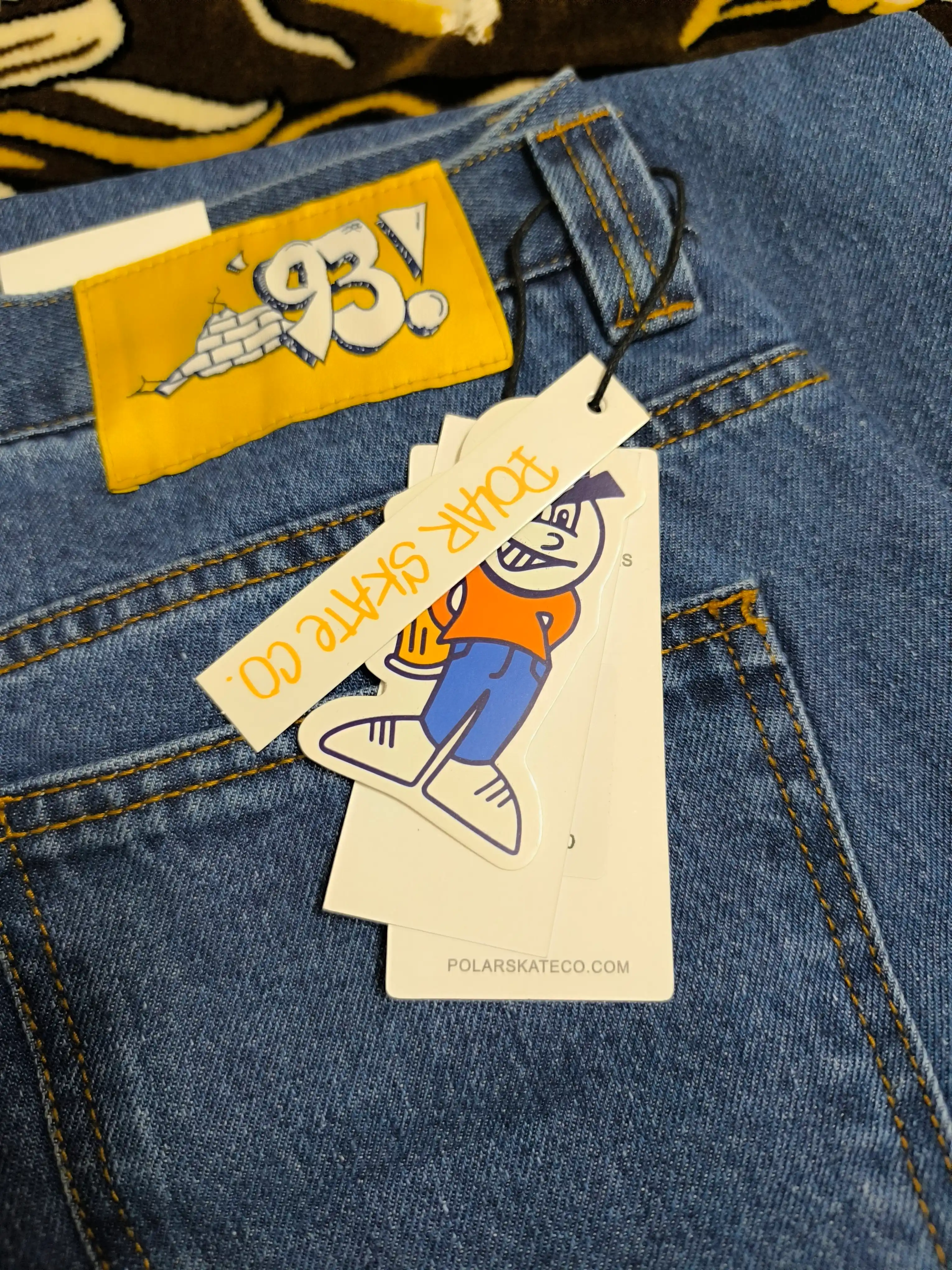 Keng baggi jinsi shimlar Polar 93 Denim, erkaklar, ayollar va o‘smirlar uchun, S–XL Polar