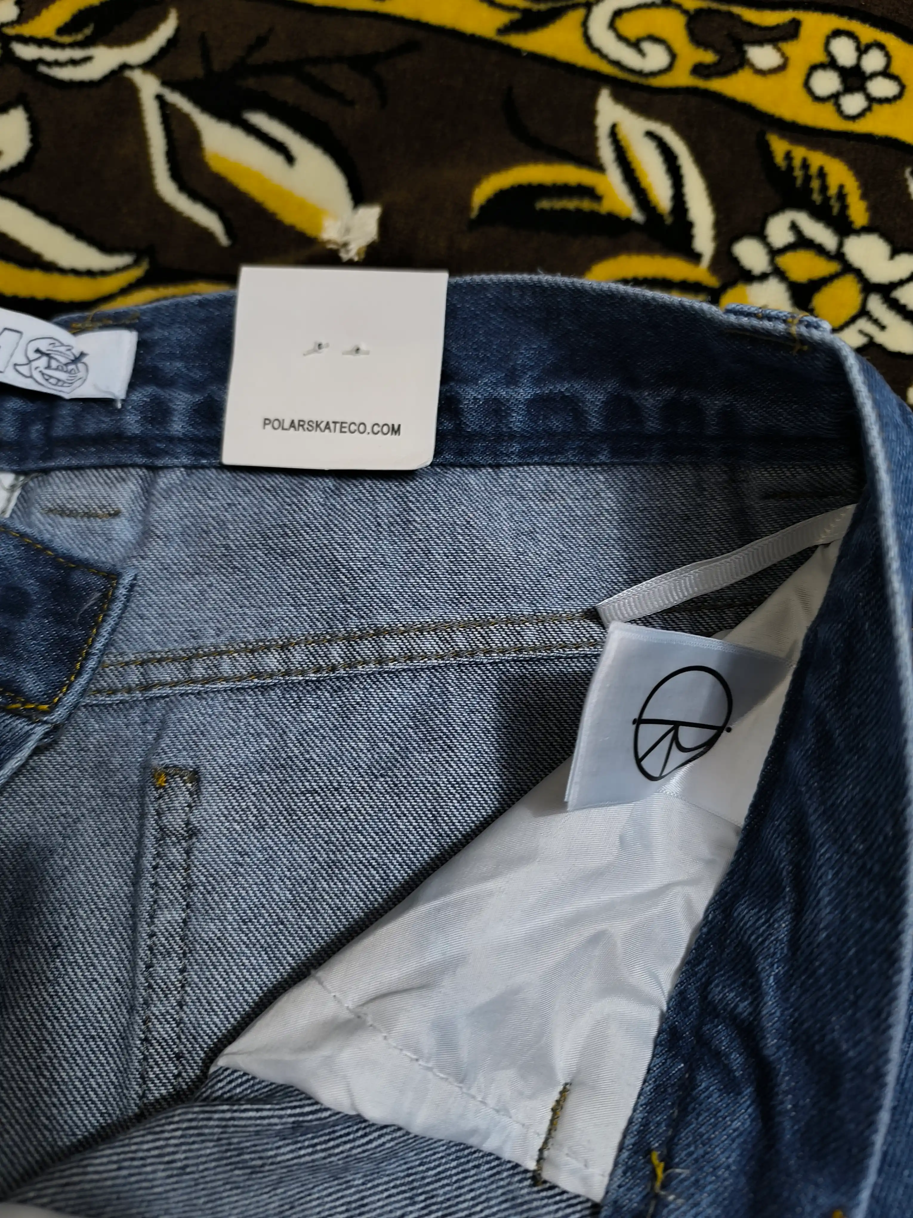 Keng baggi jinsi shimlar Polar 93 Denim, erkaklar, ayollar va o‘smirlar uchun, S–XL Polar