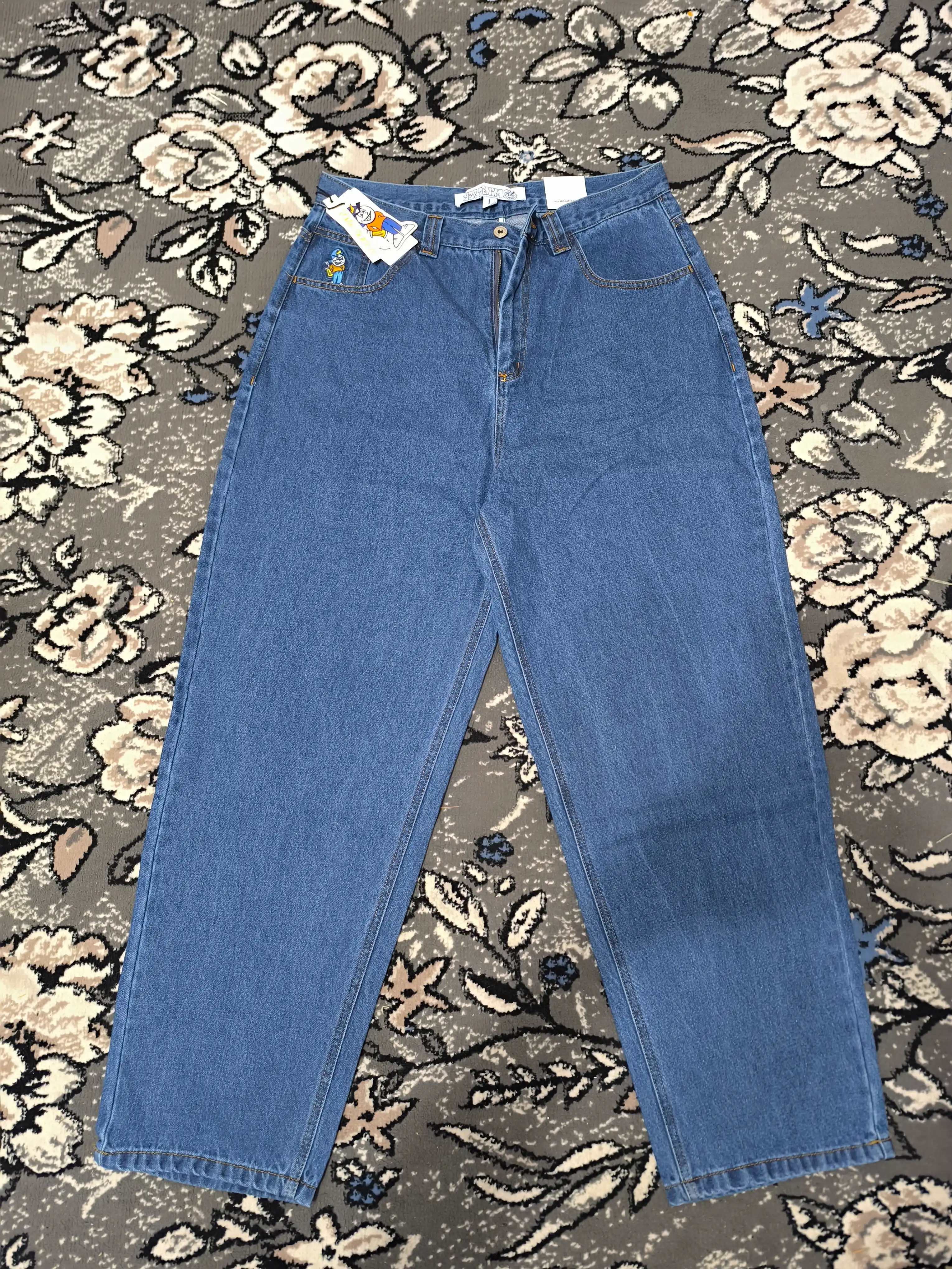 Keng baggi jinsi shimlar Polar 93 Denim, erkaklar, ayollar va o‘smirlar uchun, S–XL Polar